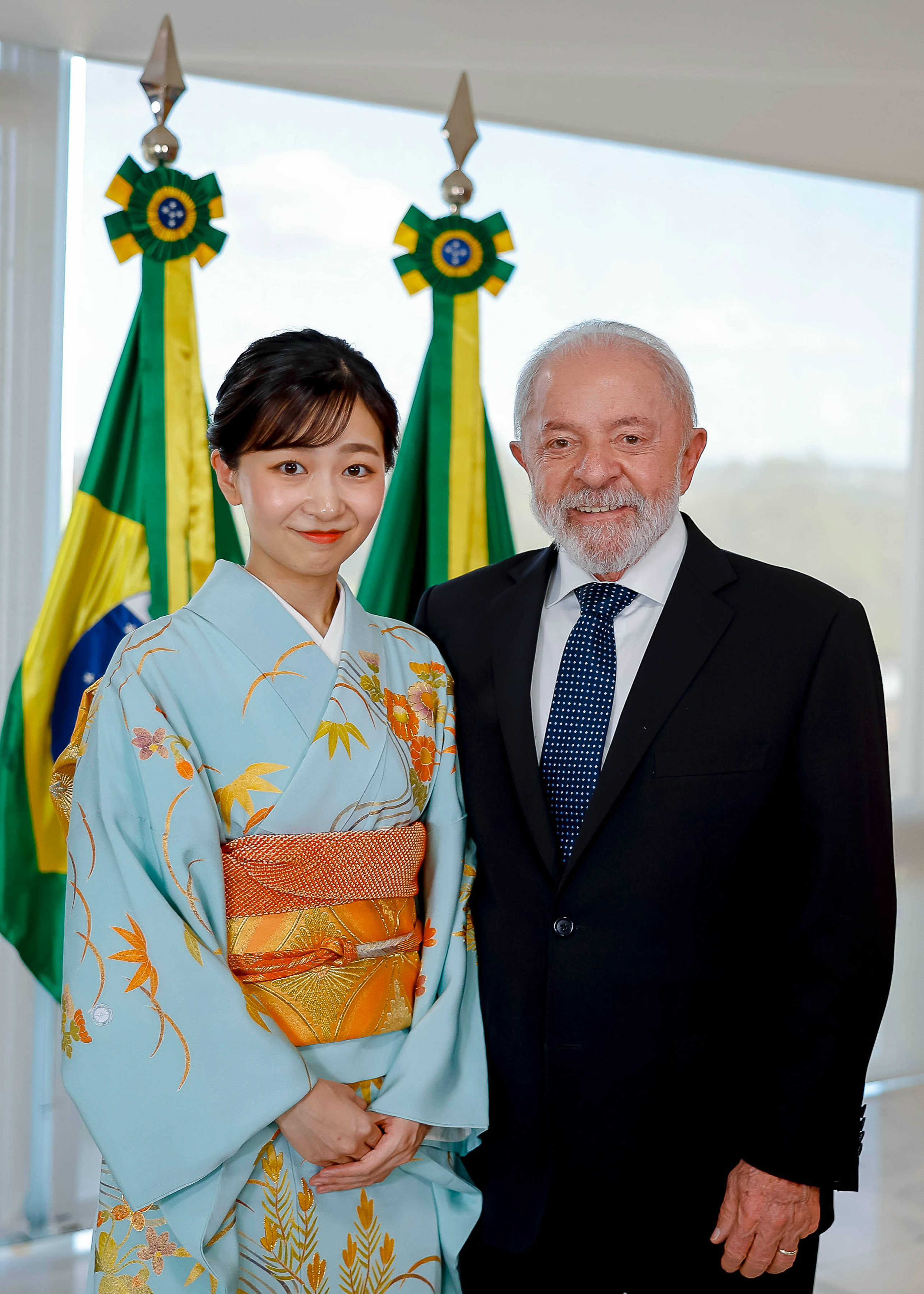 佳子さまと並ぶルーラ大統領（Foto: Ricardo Stuckert/PR）