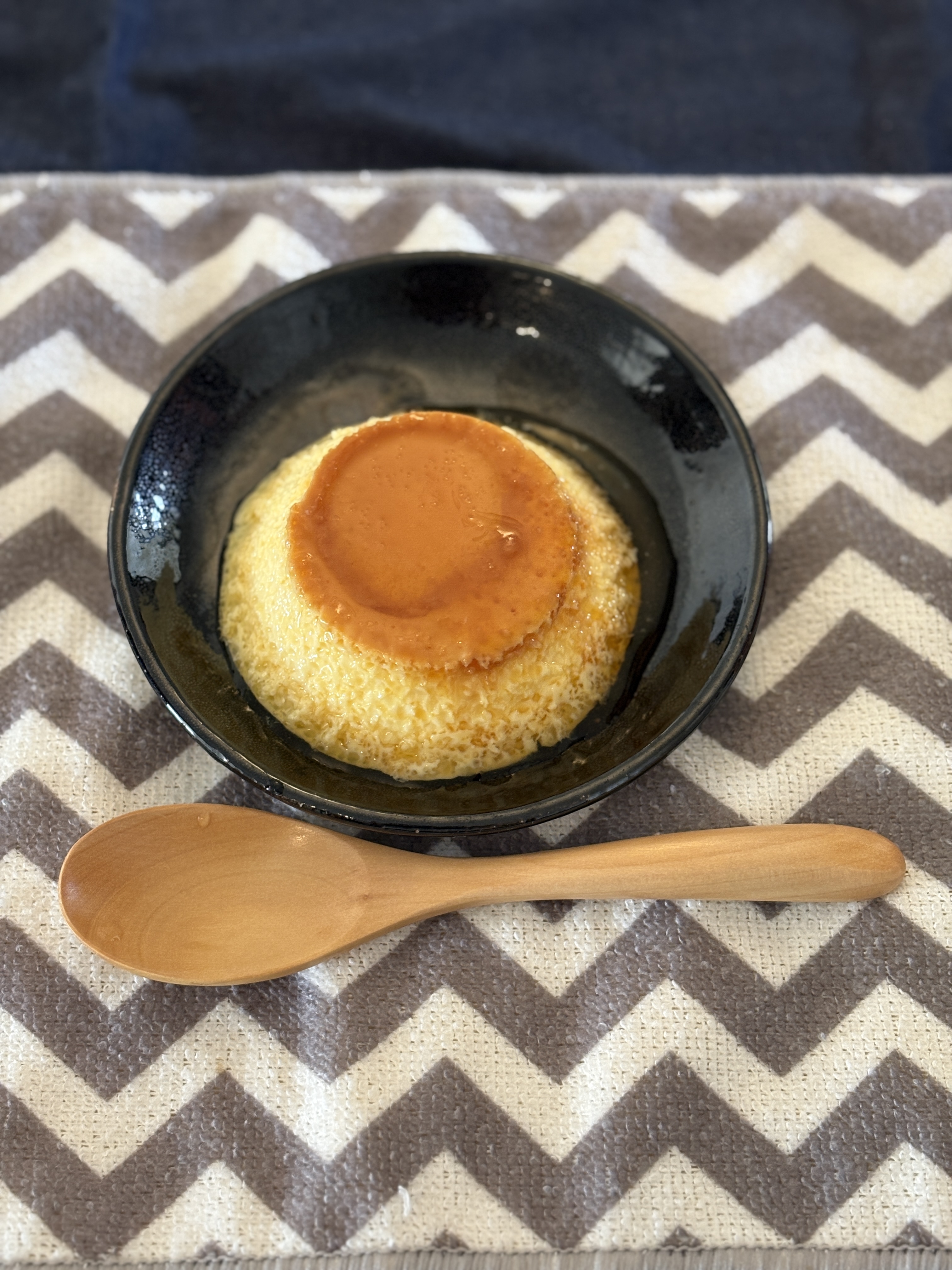蒸して作るプリン