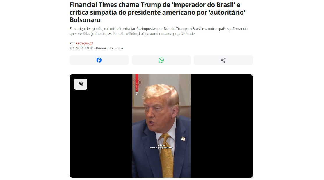 《記者コラム》米大統領はブラジルの皇帝＝世界が注目、関税戦争