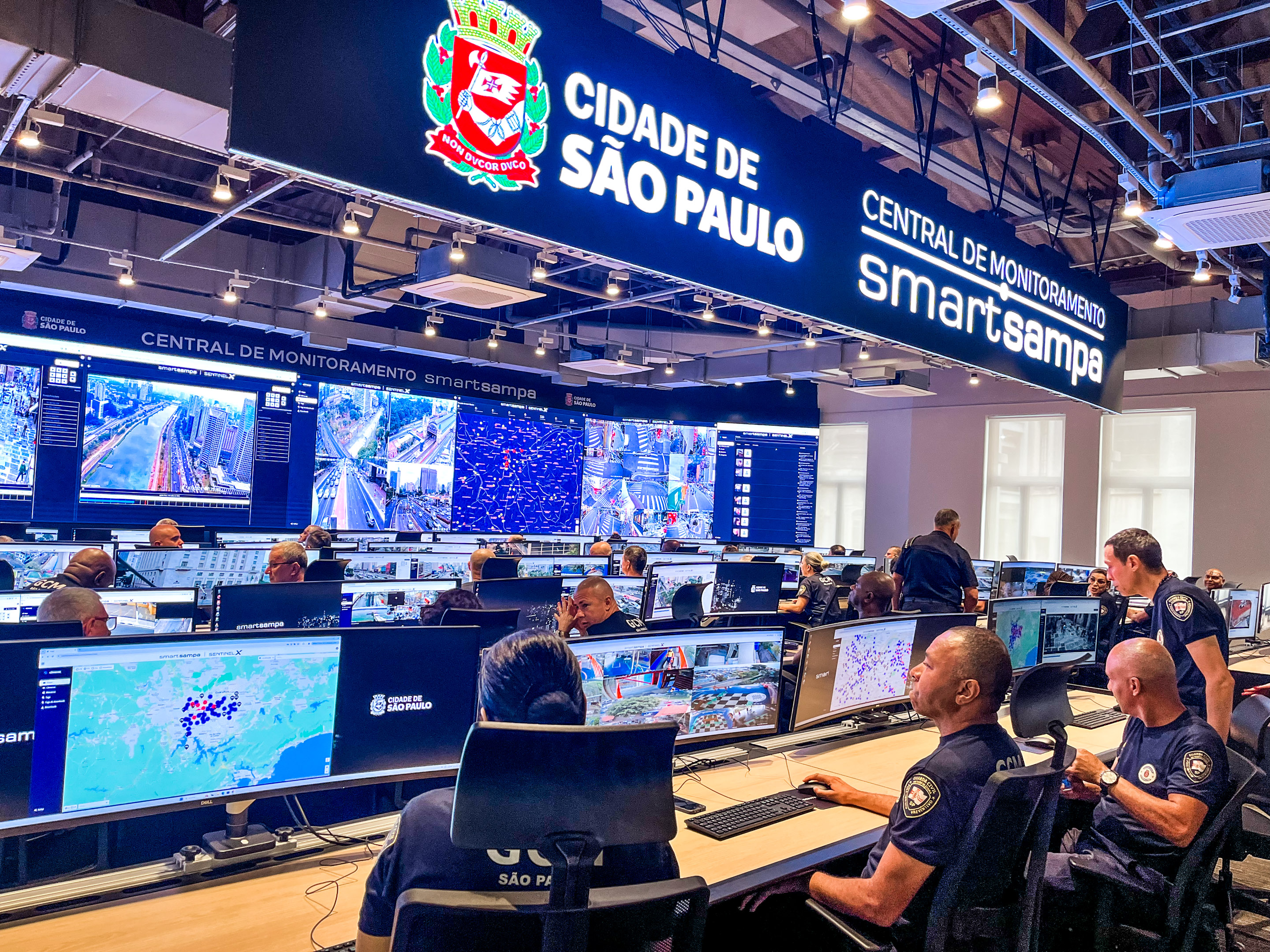 総合モニタリングシステム「Smart Sampa」司令部（写真＝PMSP_Central Smart Sampa）
