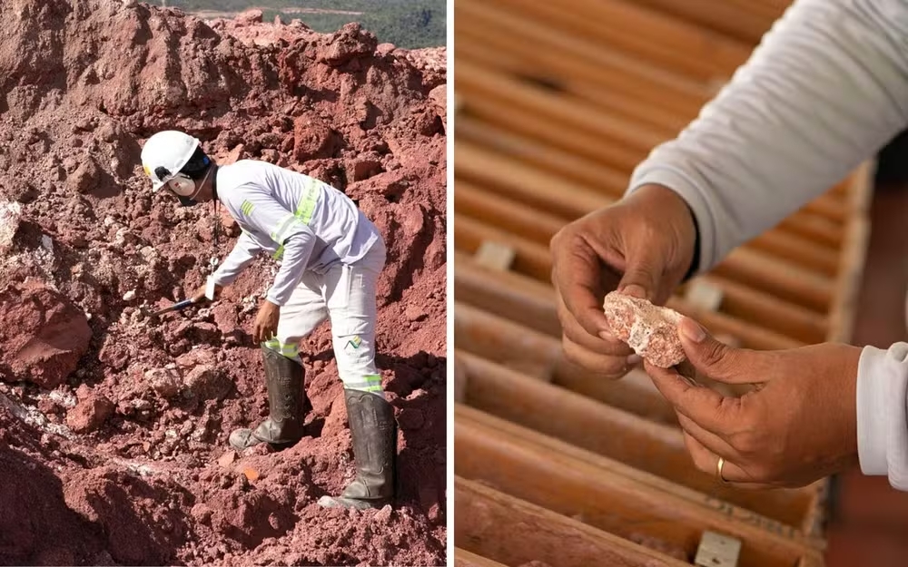 ミナスー市でのレアアース採掘の様子（Foto: Divulgação/Serra Verde）