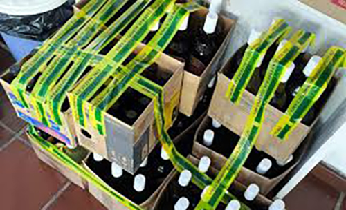 農務省が1300リットルの違法飲料押収