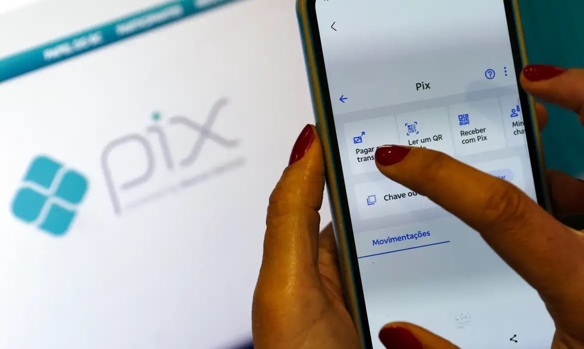PIXの利用画面(© Bruno Peres/Agência Brasil)