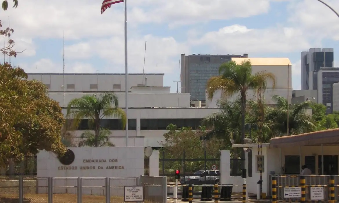 ブラジリアの米国大使館（© Luis Dantas/Divulgação）