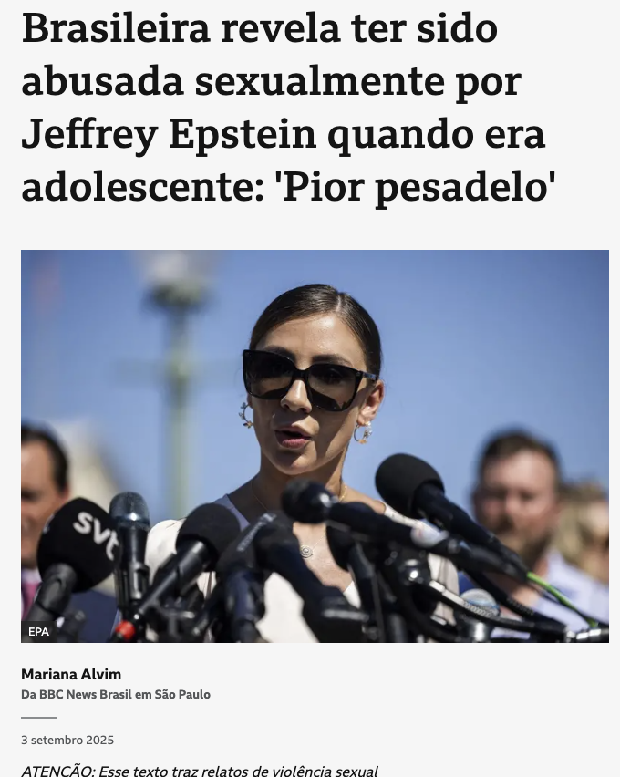ブラジル人女性が長年の沈黙破り証言＝エプスタイン事件に再び注目集まる