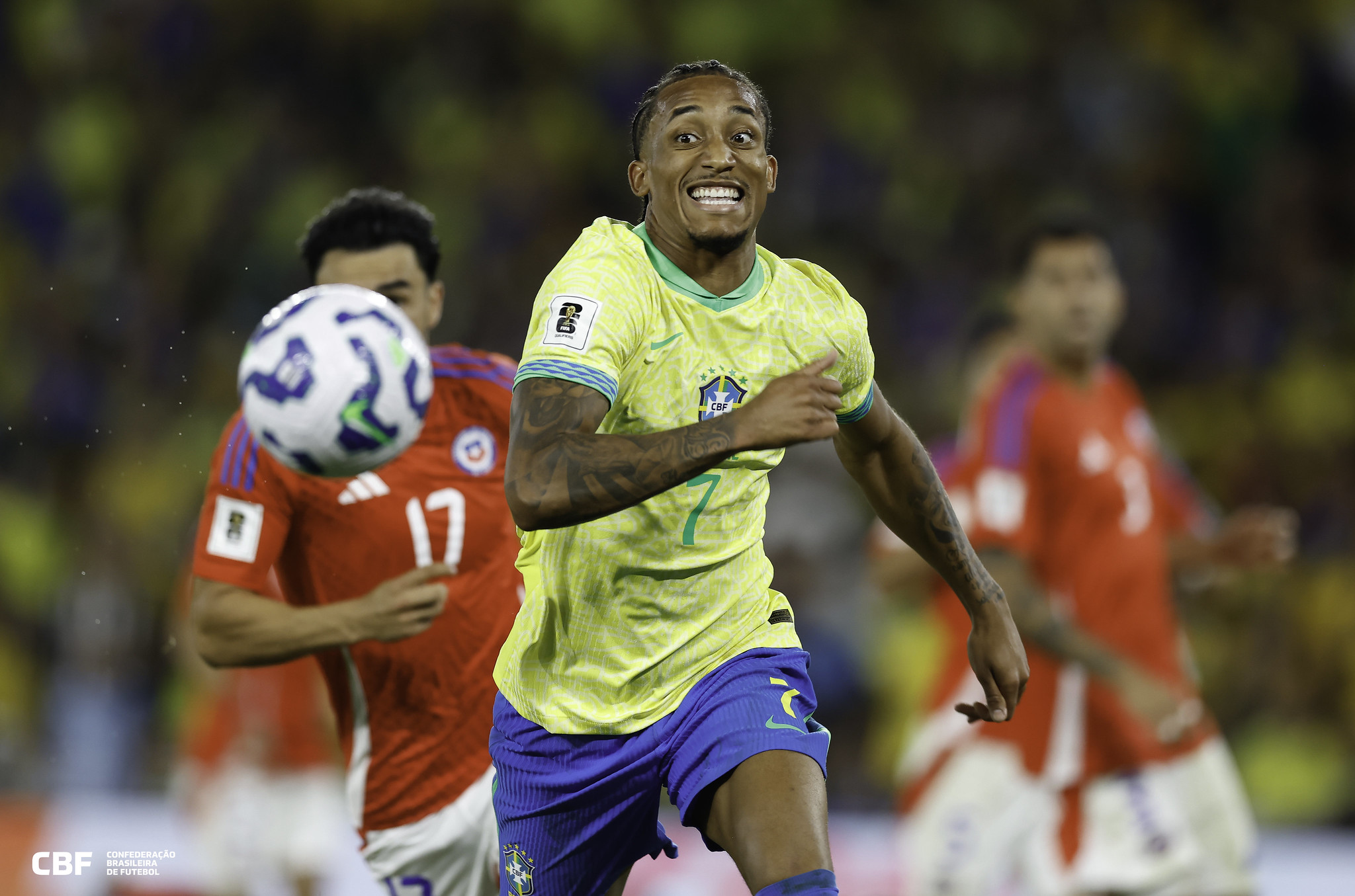 チリ戦の試合の様子(Rafael Ribeiro/CBF)