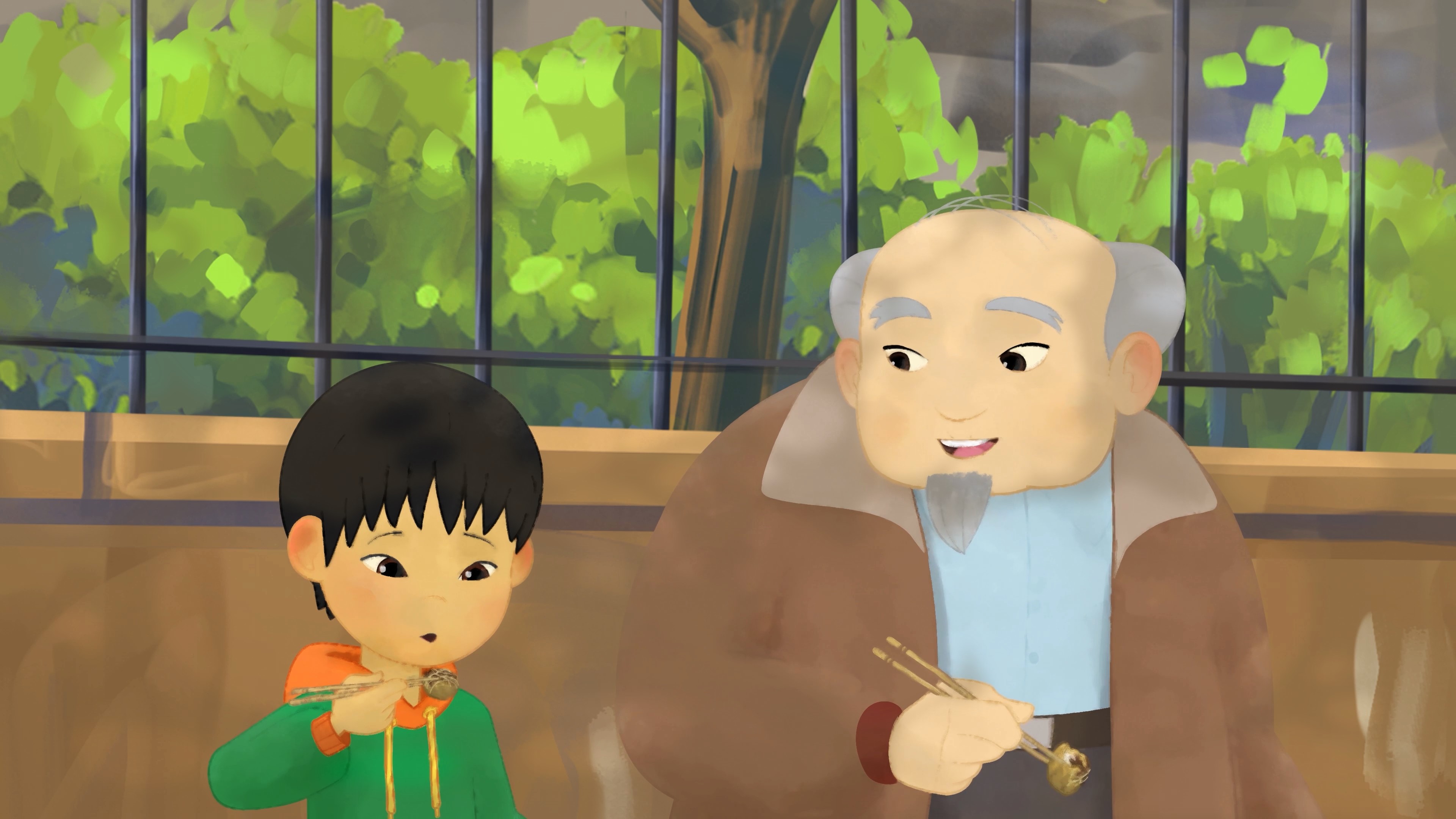 10月16日から公開される長編アニメーション映画『Eu e Meu Avô Nihonjin（私と日本人のおじいちゃん）』の一場面