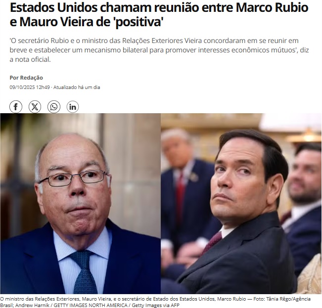米国務省＝ブラジル外相との会談後に声明＝「前向きだった」と肯定評価
