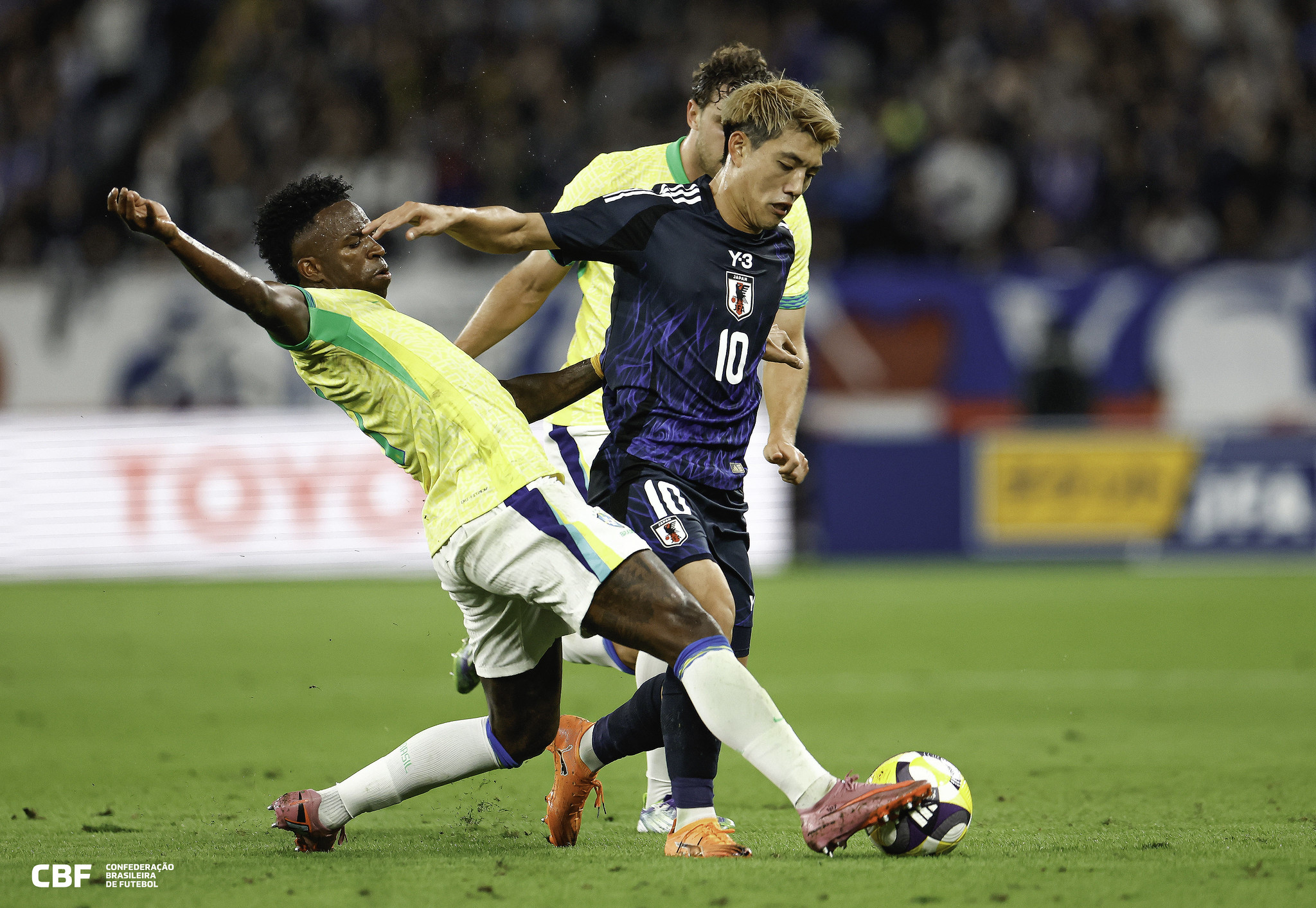 日本対ブラジルの親善試合で、ブラジル代表が日本に逆転負けを喫した（Foto: Rafael Ribeiro/CBF）