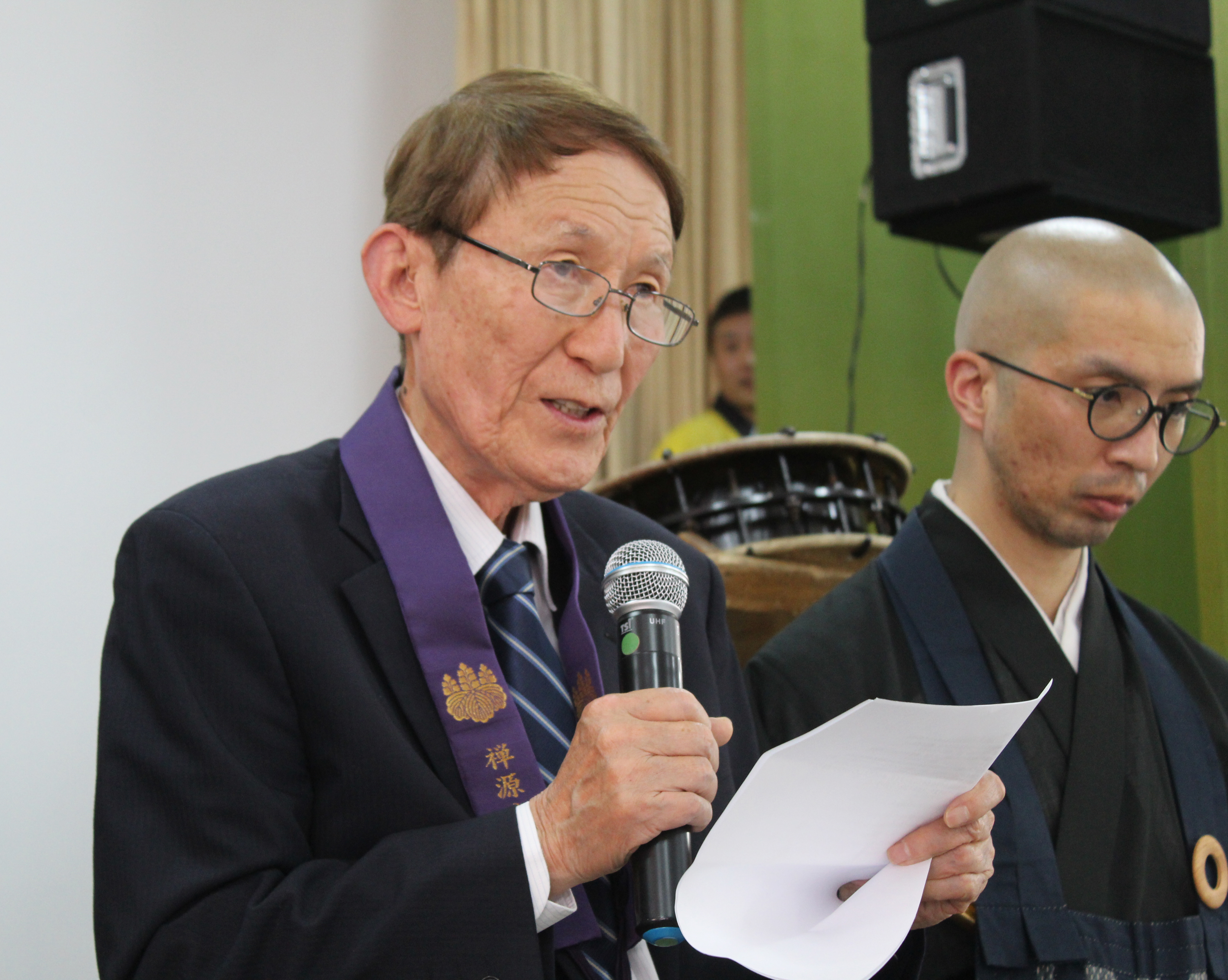 護持会理事長の松原新太郎さん