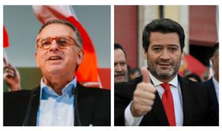 社会党のアントニオ・ジョゼ・セグーロ氏と極右政党シェガのアンドレ・ベントゥーラ氏（Foto: RS/Fotos Públicas）