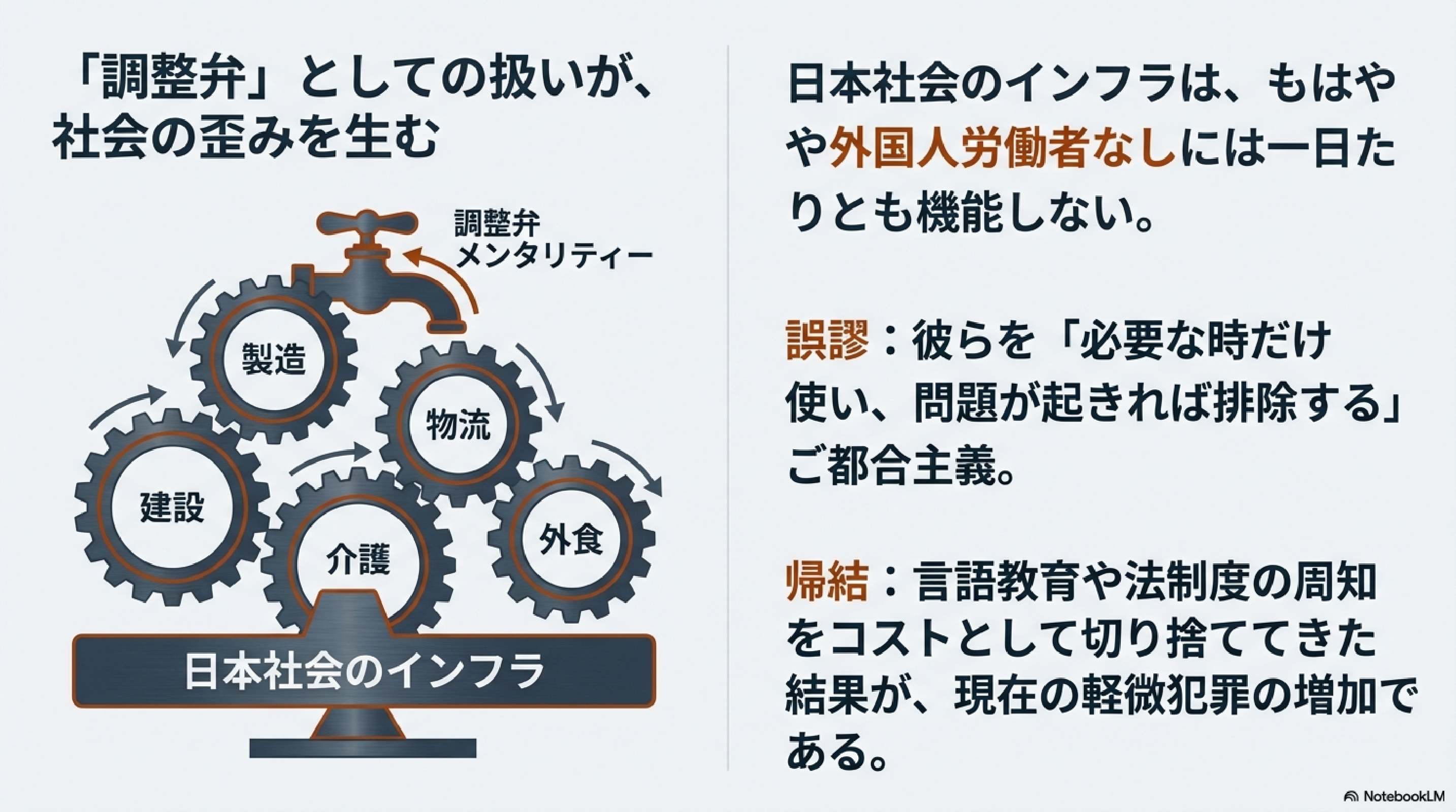 調整弁としての扱いが歪みを生む