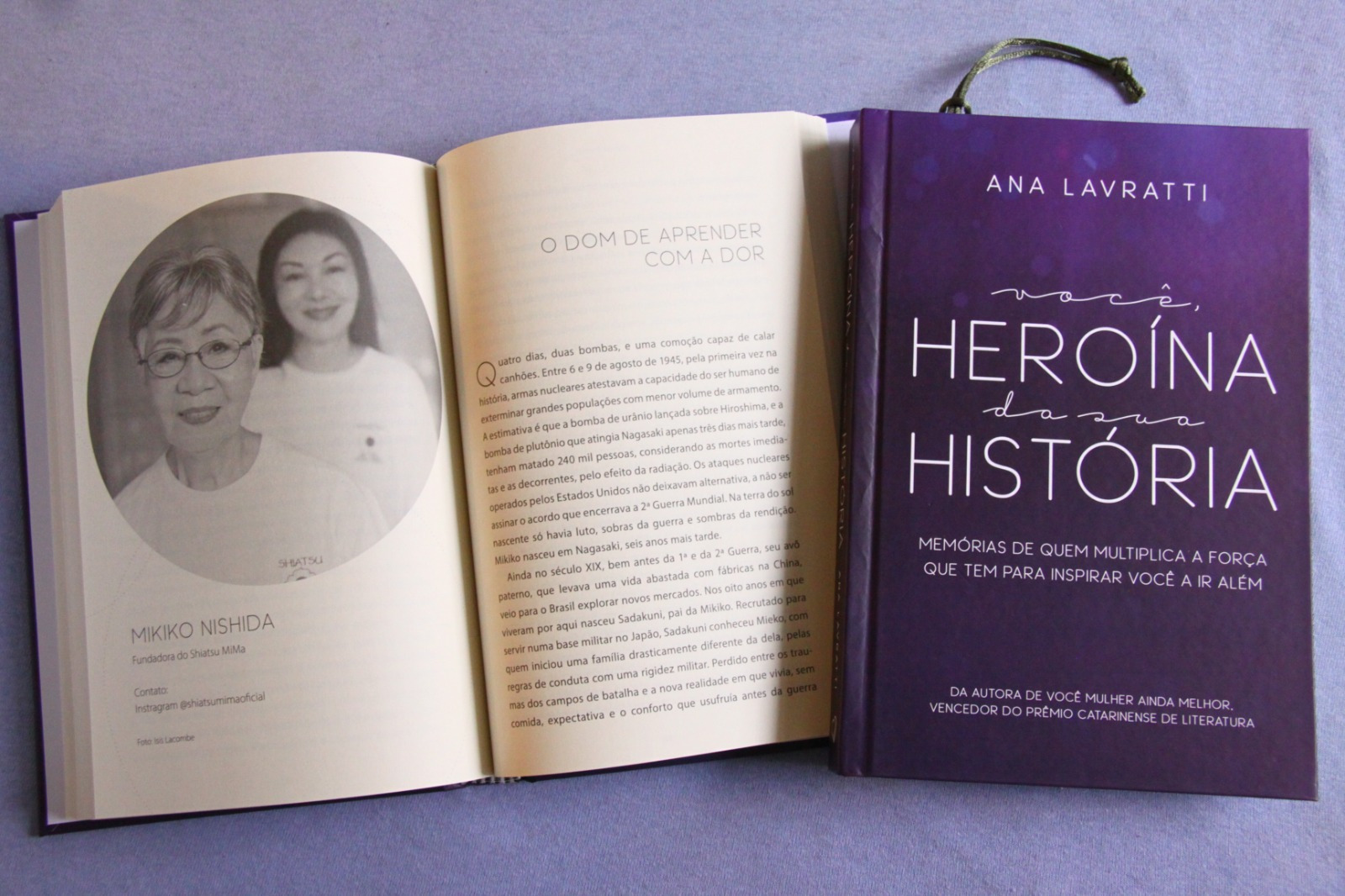 出版された「Você, heroína da sua história」西田さんの頁