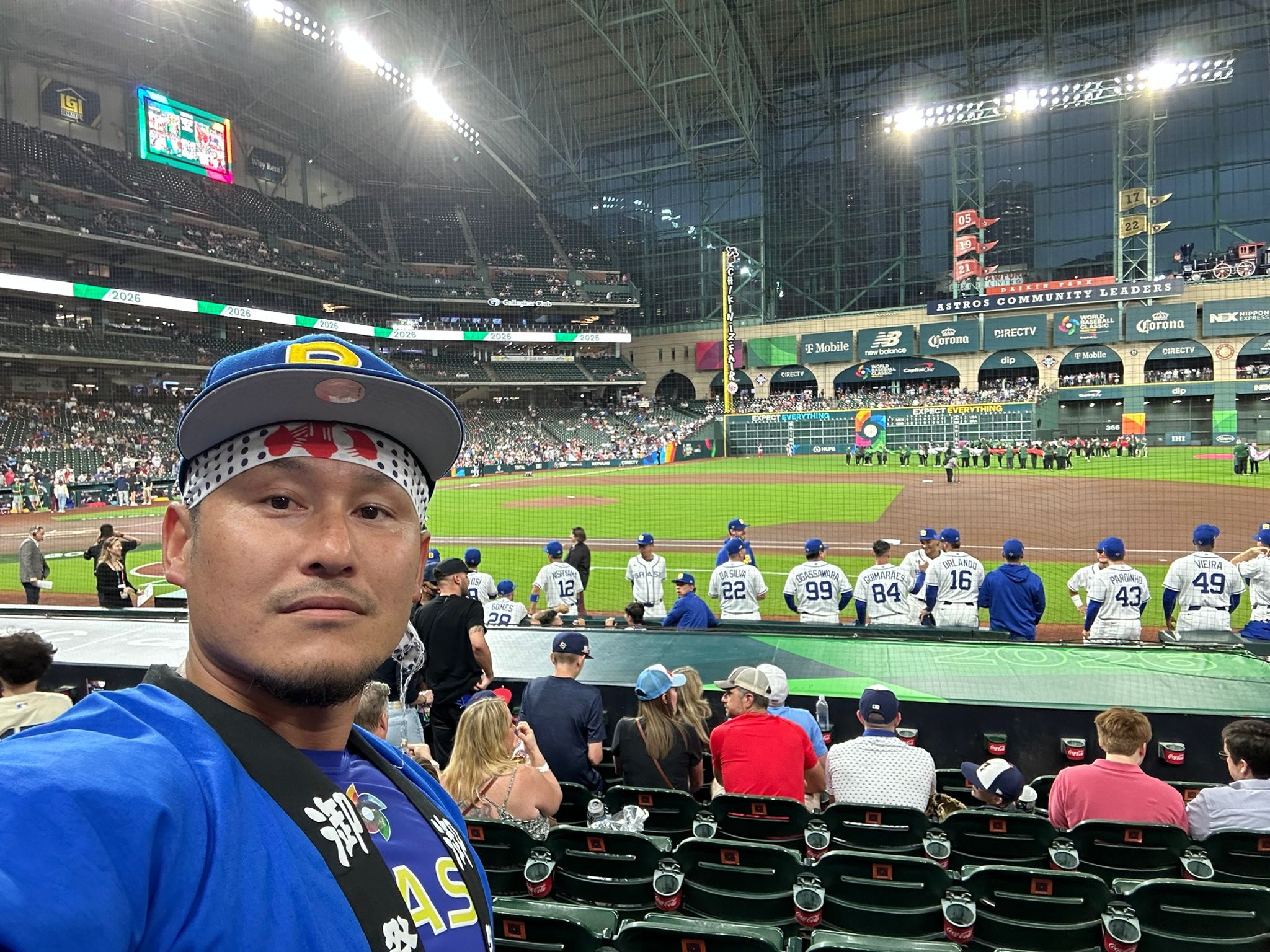 アメリカ戦　開会式がこれから行われる