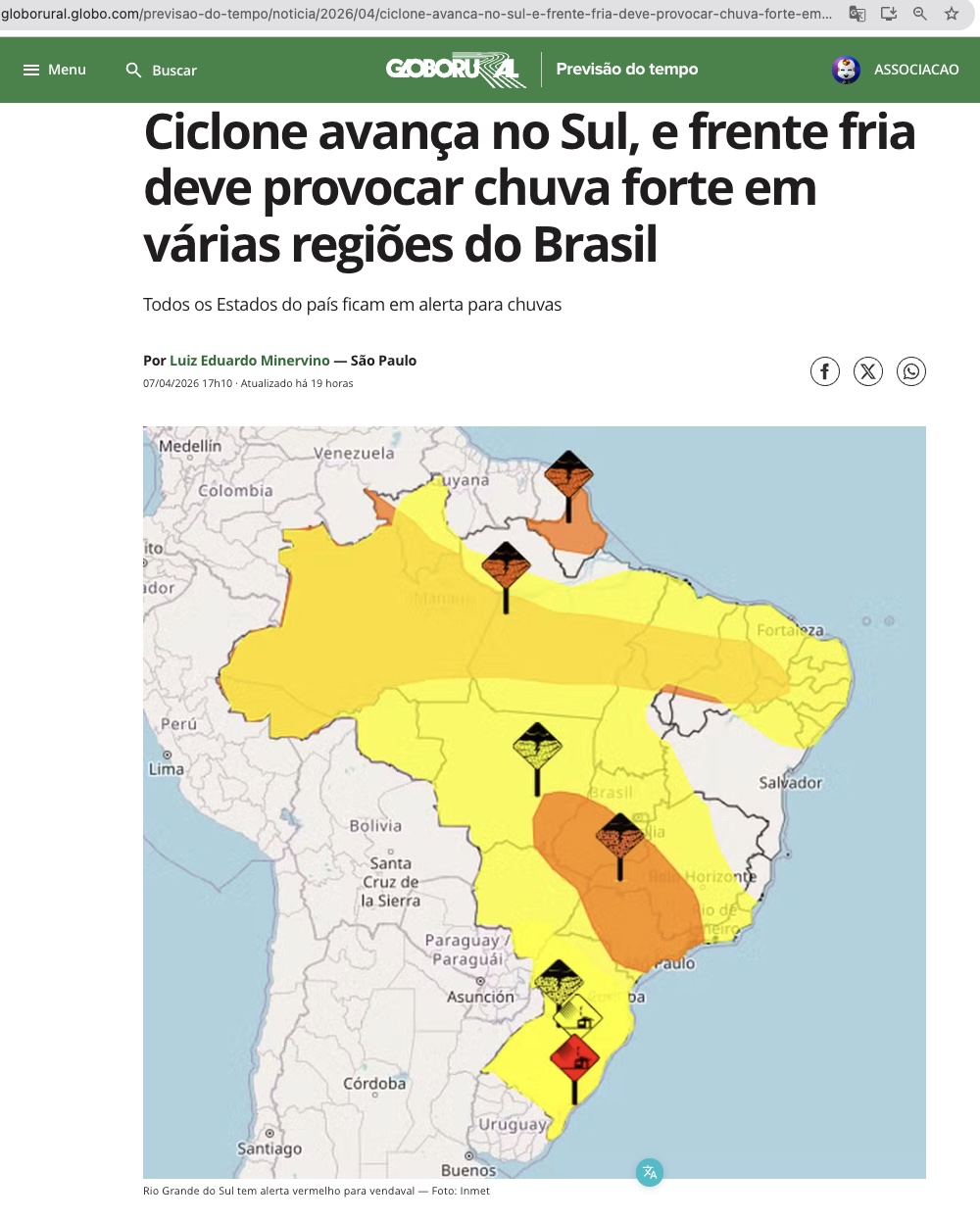 注意を呼びかける7日付グローボルラル記事