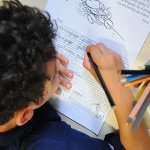 ポルトガル語の課題に取り組む生徒（©Tony Winston/Agencia Brasil）