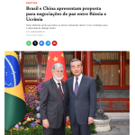 セルソ・アモリン大統領付外交問題特別顧問（左）と中国の王毅外相（右）（23日付カルタ・カピタル・サイトの記事の一部）