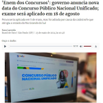 CPNUは8月18日実施と報じるブラジル・デ・ファトの記事の一部