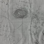 叔父による性被害を示す11歳の少女の絵（Foto: Divulgação/Polícia Civil de Alagoas）