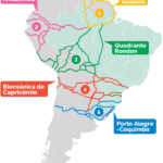 南米統合ルートの地図（企画予算省公式サイトより）