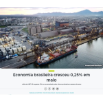 5月の経済活動指数が0・25％上昇と報じる15日付アジェンシア・ブラジルの記事の一部