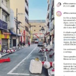 撤去されたスズラン灯が横たわるアフリットス街の写真を投稿したUNAMCA