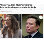 ジャンジャ夫人（左）とイーロン・マスク氏（右）（18日付CNNブラジルの記事の一部）